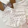 A323 tamaño grande # Calzones de algodón puro de tiro medio para niñas, dulce estampado de leopardo de dibujos animados, nuevo modelo 2026