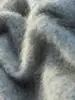 Cárdigan de punto para mujer 100% cachemir puro, de un solo pecho, tejido de ochos, cuello redondo, cepillado, corte holgado, adelgazante, abrigo grueso