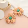 Novo Estilo Flor de Tecido Xadrez Girassol Algodão Flor de Cinco Pétalas diy Acessórios de Cabelo Sapatos e Chapéus Sapatos e Chapéus Decorativos Flores