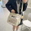 Bolso de Hombro de Gran Capacidad Bolso Cruzado Casual Bolso para Estudiantes Bolso Doloroso con Placa de Barra Japonesa para Mujeres Bolso de Grano Secundario