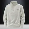 Nuevo Sudadera de Invierno Otoño 2026 para Hombre, Media Cremallera, Cuello Alto, Protección contra el Frío, Cálida