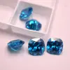 Zircón Azul Profundo Piedra Suelta para Montaje de Anillo, Zafiro Azul Profundo Forma Cojín, Piedra para Accesorio de Joyería Forma de Pan, Piedra de Incrustación