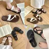Novedad de Verano Pantuflas Moda para Mujer Combinan con Todo Punta Cruzada Deslizables Antideslizantes Baño Ducha Uso Exterior Zapatos de Playa