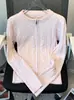 Cárdigan rosa de punto trenzado con cuello redondo estilo coreano, chaqueta versátil con cremallera para mujer, nueva moda de otoño A14189