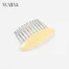 Novo Pente Estilo Francês Wjia com Listras Coloridas, Pente Oval para Cabelo, Acessório de Cabelo, Grampo Versátil para Mulheres, Adequado para o Dia a Dia