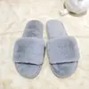 Atacado de fábrica comércio exterior novo Quatro Estações bico aberto universal sola grossa antiderrapante plano lã chinelos sapatos de casa