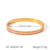 Pulseira de Aço Inoxidável Estilo Ins Europeu e Americano Banhada a Ouro 18K Pulseira Aberta Sem Desbotamento Pulseira de Aço Titânio Pulseira de Alta Qualidade Feminina