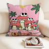 Funda de Almohada de Cactus Fresco Estilo Ins para Sofá de Sala de Estar, Cojín Cuadrado con Relleno, Cojín Floral Pequeño Simple