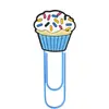 Clips para papel grandes transfronterizos, material de oficina, clips para papel creativos y lindos, pines en forma de U, marcapáginas de dibujos animados de PVC para pasteles y postres