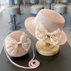 Verão infantil Chapéu de palha para meninas Chapéu de guarda-sol estilo coreano Meninas Princesa do sol Praia Chapéu de bebê Verão infantil