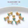 Acessórios de Turquesa Natural Banhados a Ouro 24K Pulseira de Contas Artesanal DIY Contas Espaçadoras em Formato de Ovo Atacado