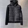 Jaqueta de Penas Casual Patchwork Tricô Estilo Europeu Nova Marca m, Corte Slim Versátil com Capuz de Penas de Pato Branco Casaco para Casal