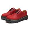 Audemars Piguet Primeira Camada 1461 Sapatos Baixos Pequenos de Couro para Mulheres Couro Genuíno Cavalo Louco Vermelho Tamanho Grande Botas Curtas Bico Redondo Sapatos Casuais de Trabalho Masculinos