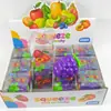 Nuevo juego de regalo de bloques de construcción de frutas simuladas de Amazon para aliviar el estrés con una colección completa de frutas, juguete de ventilación de rebote lento
