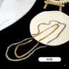 [56] Moda Joias Banhadas a Ouro Cobre Design Europeu e Americano de Nicho Corrente Ins Ken Dou Igual Colar Pode ser Empilhado