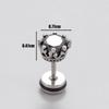 Nuevos pendientes de piercing para hombre acero inoxidable fundición incrustado circonita negra moda personalidad tendencia pendientes retro para hombre