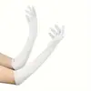 Guantes Negros de Fiesta de los Años 20 estilo Gatsby para Mujer, Guantes para Fiesta de Graduación, Guantes Largos de Spandex para Vestido de Novia en Stock