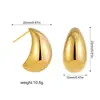 Europa y Estados Unidos más vendidos gotas de agua de guisantes fila doble de gotas de agua arco ancho forma de C cobre hueco simples versátiles pendientes