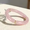 Pulseira de resina multicolorida em tubo dobrável, com segmentos e fivela dourada, padrão mármore, joia de mão feminina europeia e americana, fonte de atacado