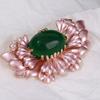 Primavera e verão novo estilo chinês elegante begônia flor broche luxo esmalte esmeralda terno pino corsage high-end