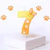 Velas de Aniversário Criativas com Tema de Orelhas de Coelho e Pegadas de Patas, Decoração de Bolo da Amazon Inserções Atacado