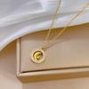 [Cuerpo entero de acero de titanio] Collar de oro real de estilo simple con diamantes de barro Xingyue en horno para mujer, accesorios de cadena de clavícula de celebridades de Internet
