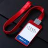 Dezhi aleación de aluminio tarjetero certificado doble cara insignia insignia permiso de trabajo personal cubierta colgante aleación de aluminio metal cordón