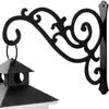 Lanterna Decorativa de Ferro para Exterior Interior Gancho de Parede Cabide Pendurado Sino de Vento Alimentador de Beija-flor Porta-Velas