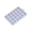 Caja de Embalaje Transparente de Plástico PP Fijo de 24 Compartimentos Caja de Almacenamiento para Joyería Cuentas Artículos Pequeños Caja para Componentes Digitales
