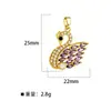 Versátil collar de cobre estilo europeo con adornos de circonita y diamantes completos, presentando un colgante de cisne con forma de ojo, una cadena para la clavícula fresca, dulce y minimalista