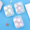 Caja linda de dibujos animados para pupilentes con espejo, caja doble para lentes de contacto, caja de plástico para cuidado de lentes, caja compañera para gafas, venta al por mayor