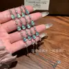 Atacado do Fabricante Pulseira de Jacinto d'Água Azul Natural com Inlay de Prata S925, Novo Design Estilo Chinês