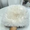 Gorro de felpa de piel sintética para mujer, estilo japonés, para otoño e invierno, simple, grueso, cálido y resistente al frío, con aspecto de cara, pequeño gorro de pescador