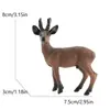 Modelo Animal Sólido de PVC Realista Transfronterizo: Alce, Ciervo Sika, Reno Navideño - Accesorios Educativos y Adornos