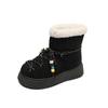 Tênis de Cano Alto da Moda, Respirável, Fashionable Plataforma de Inverno Botas de Neve Curtas de Camurça Sintética com Pelo