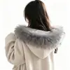 Acabamento de pele sintética de guaxinim tira de pele gola de pele Universal para Parka Hanfu Capuz Borda do capuz Venda Direta da Fábrica Atacado Personalizado