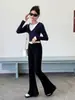 Pantalones Acampanados Elásticos para Niñas Primavera Otoño 2026 Nuevos Elegantes Ajustados Casuales para Niños Pantalones Skinny Negros para Niñas Grandes