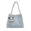 Bolso Tote Gran Capacidad Estudiante Moda Bolso de Hombro de Alta Gama para Mujer 2025 Primavera y Verano Nuevo Artístico Portátil Bolso de Axila