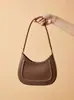 Bolso de Silla de Montar para Mujer Estilo Nuevo, Bolso de Hombro de Cuero Genuino de Alta Gama, Bolso de Mano de Piel de Vaca Negra, Bolso de Hombro Baguette de Nicho para el Día a Día