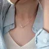 Collar Minimalista de Colgante Círculo Geométrico para Mujer, Fresco y Versátil, con una Personalidad Única, Gargantilla Estilo Ins de Celebridad de Internet