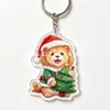 Chaveiro Acrílico de Pequeno Animal de Natal Pingente para Retrovisor de Carro Mochila Pequeno Presente
