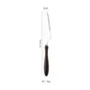 Cuchillo, Tenedor y Cuchara de Acero Inoxidable 304 con Mango de Madera, Set de Vajilla de Madera de Ala de Pollo Japonés, Cuchillo y Tenedor de Acero para Filete Occidentales, Cuchara de Postre de Madera Maciza