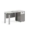 Mesa e Cadeira Modernas para Escritório Combinação de Mesa Simples para Quatro Pessoas Estação de Trabalho para Funcionários Tela de Empresa Moderna para Escritório