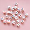Cuentas sueltas de cerámica estilo cereza pintadas a mano, material para manualidades, joyería hecha a mano, pendientes, collares, pulseras, accesorios.