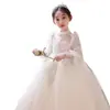 Vestido de princesa para niña Vestido súper de hada para niña Cumpleaños Niña Pequeña Dama de Honor Manga Larga Traje para Anfitriona Actuación de Piano