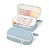 Bolsa de Lápices de Tela Oxford Transfronteriza de Amazon Estilo Coreano Moda Estudiante Útiles Escolares Bolsa de Almacenamiento Portátil Multifuncional