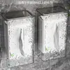 Caja de pañuelos con diseño de glaciar para colgar en la pared, para el hogar, la sala de estar, el escritorio, caja de pañuelos de celebridades de Internet, caja de almacenamiento de toallas faciales transparentes para el baño