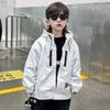 Chaqueta de Primavera para Niño 2025 Nueva Chaqueta de Primavera y Otoño para Niños Pequeños, Top Moderno de Color Sólido