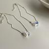 Onihan Prata de Lei S925 Moda Pingente de Cristal de Açúcar Nicho Pulseira de Luxo Leve Simples Joia de Mão Feminina