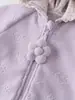 Enterizo con capucha y forro de felpa para bebé niña estilo coreano para otoño e invierno, adecuado para salir y gatear, perfecto para recién nacidos y bebés hasta un año